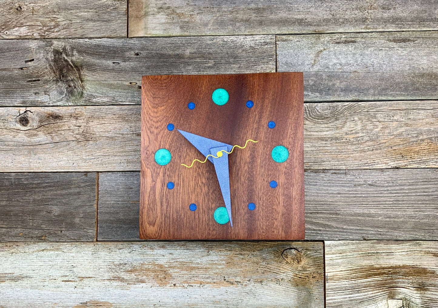 KingWood Reclaimed Cedar Slab Wall Clock "Soda POP"