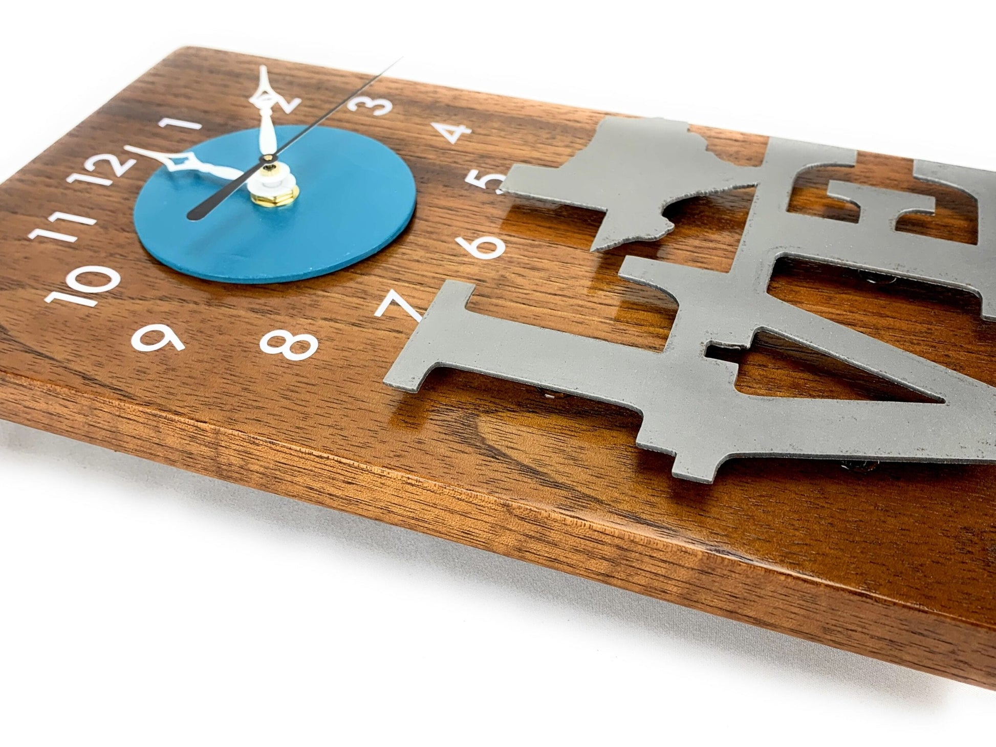 KingWood Wood & Metal Wall Clock "Texas Love"