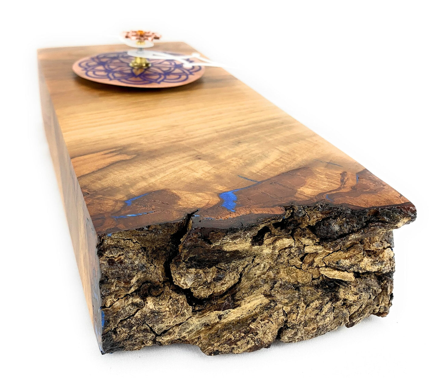 KingWood Live Edge Pecan Wall Clock
