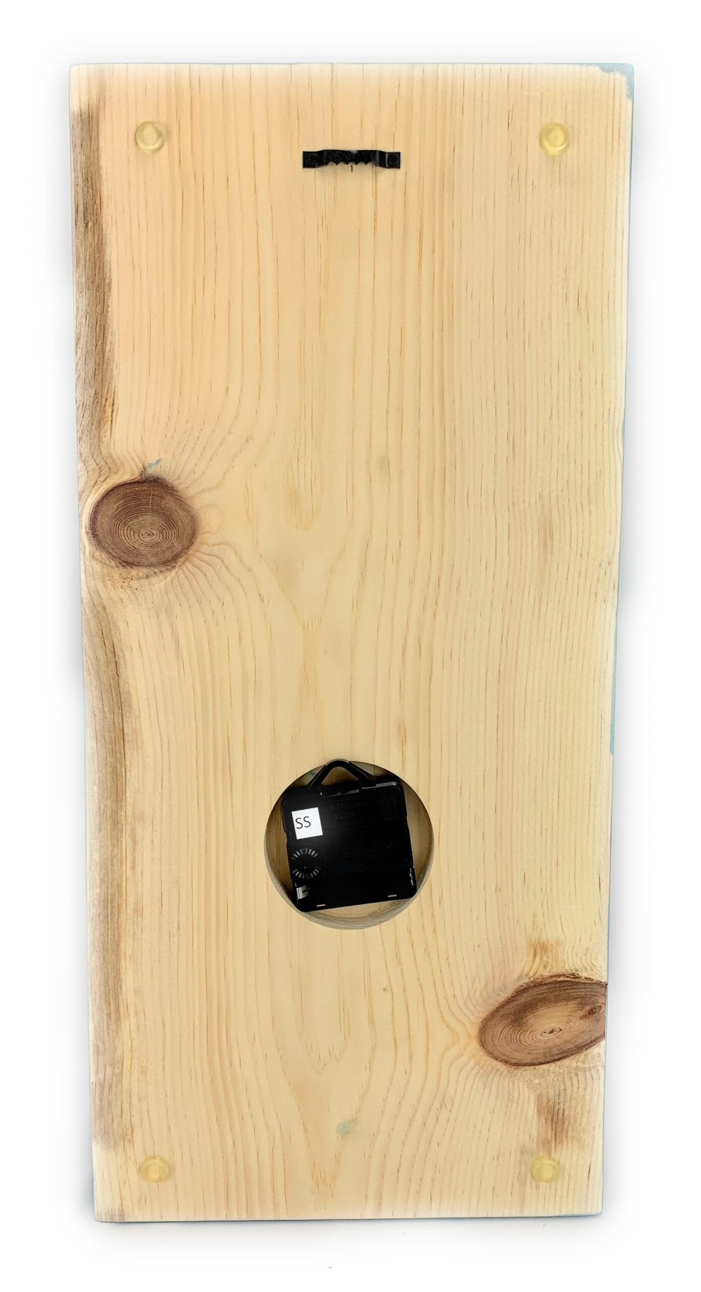 KingWood "Guitar Star" Wood Plank Wall Clock Blue