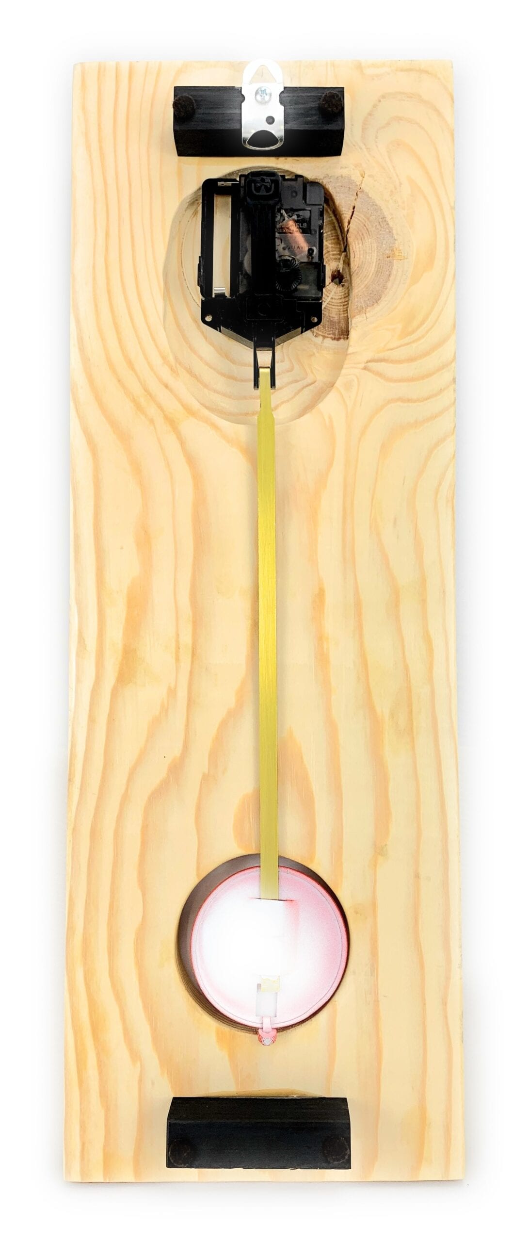KingWood Pine Pendulum Wall Clock In Red