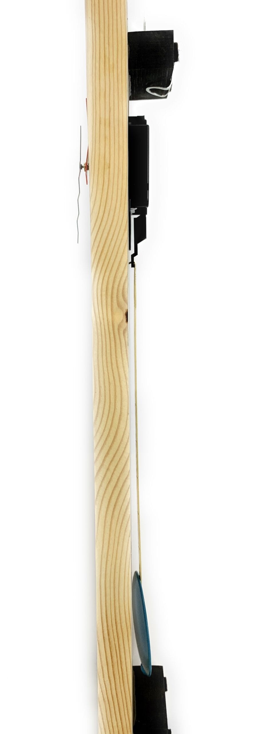 Pine Plank Pendulum Wall Clock in Santa Fe Style