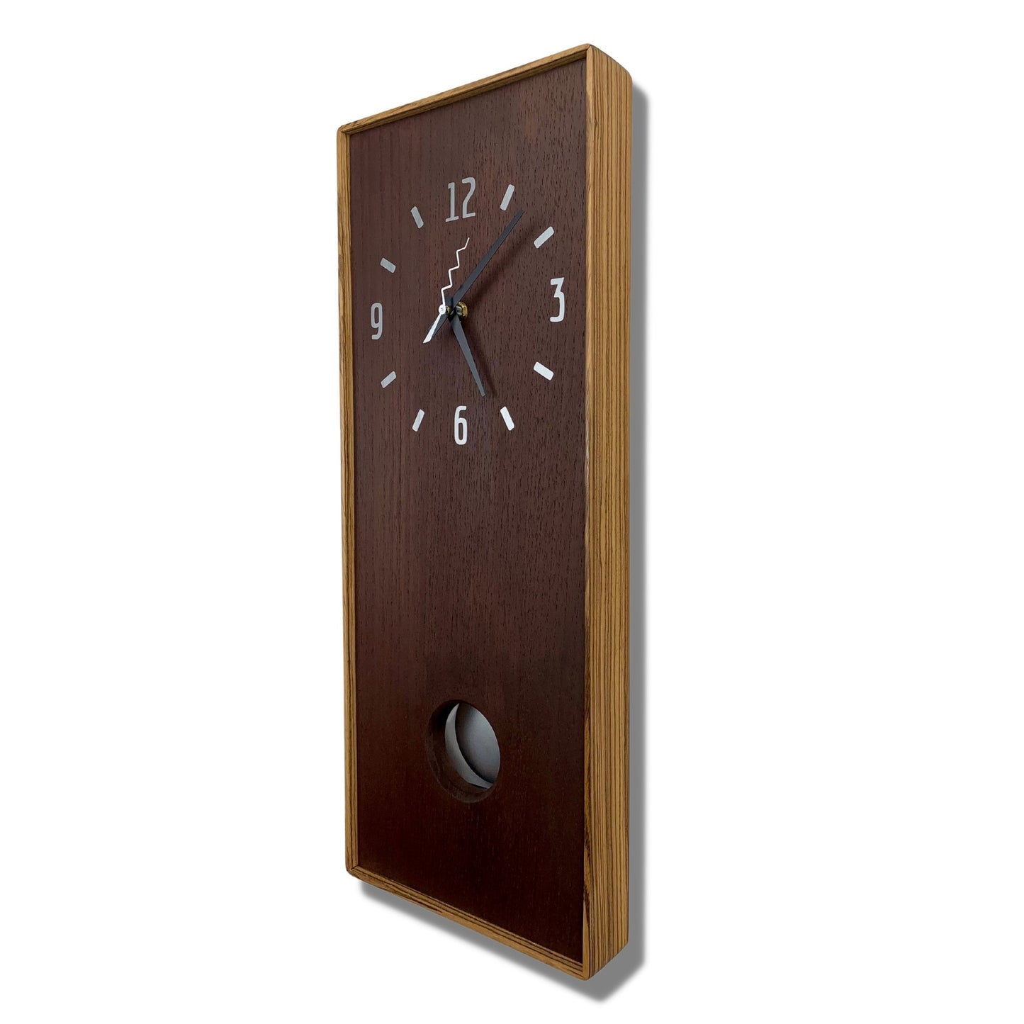 SOLD - KingWood Pendulum Clock In Cedar & Zebra Wood