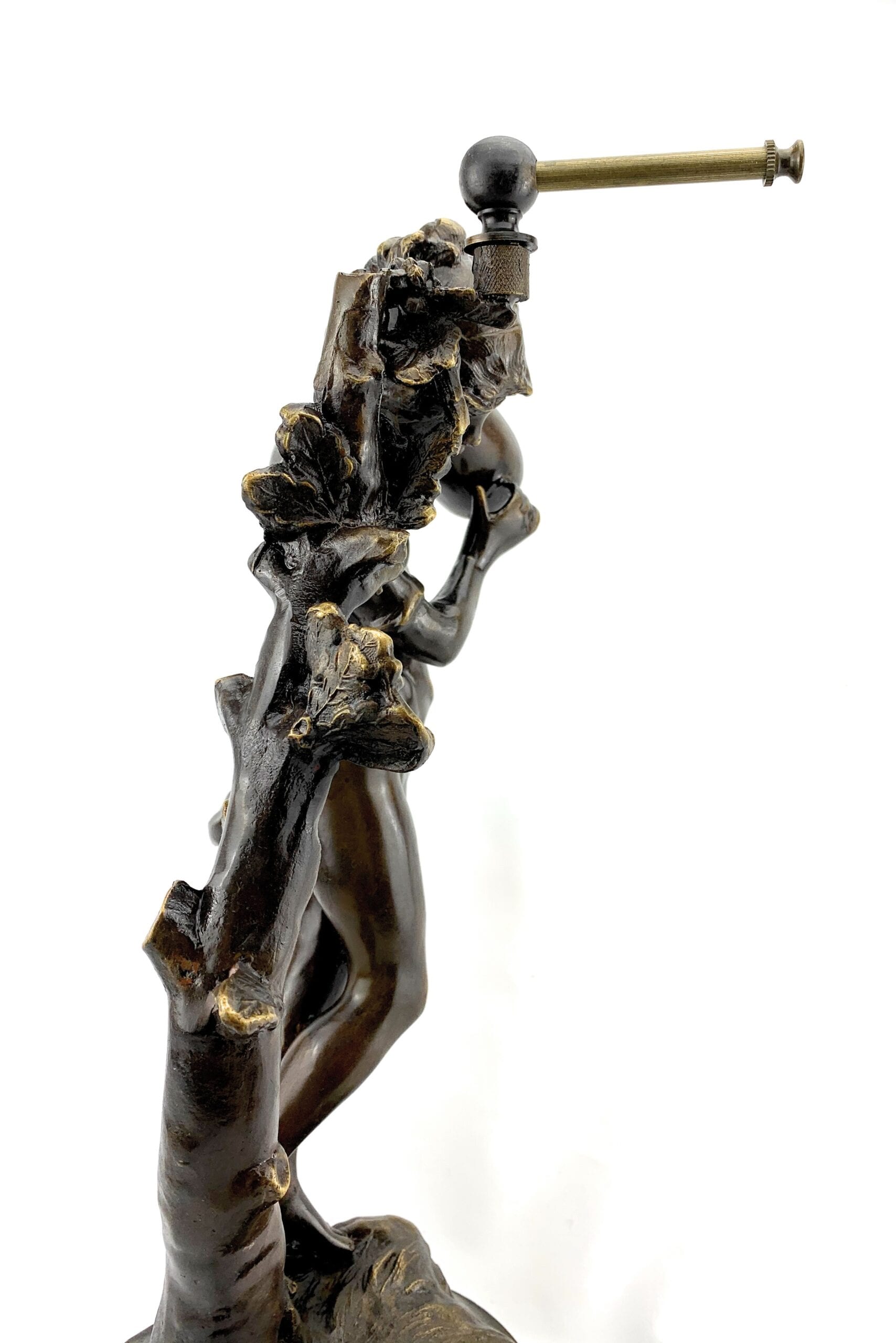 Ansonia Replica Mystery Swinger Statue Mantle Clock