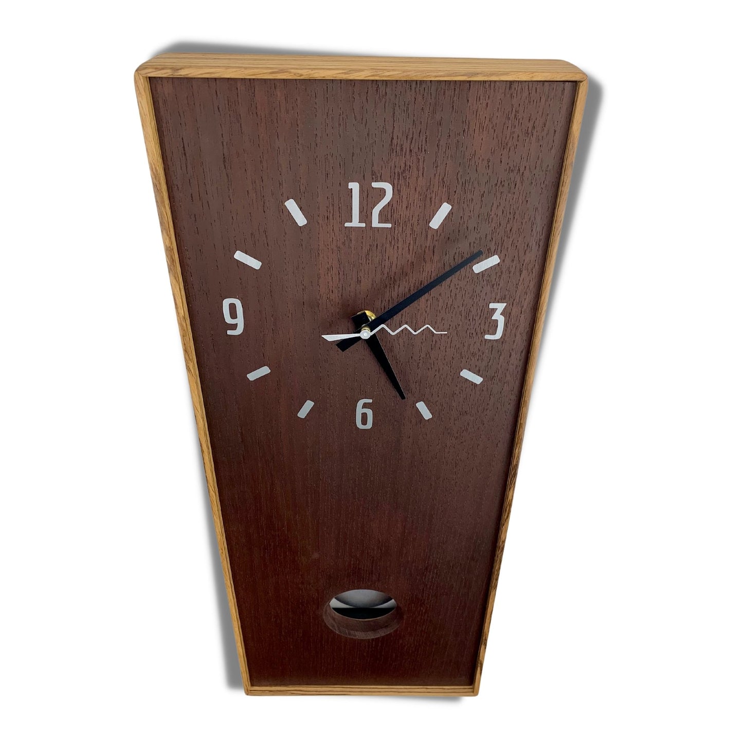 SOLD - KingWood Pendulum Clock In Cedar & Zebra Wood