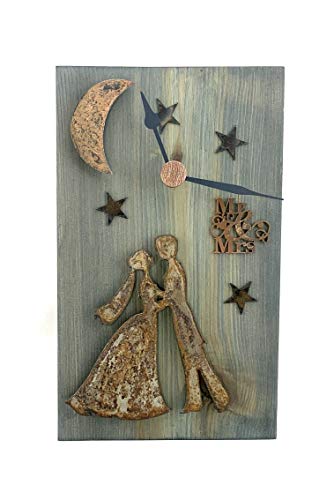 KingWood Wood & Metal Wall Clock "Moonlight Dance"