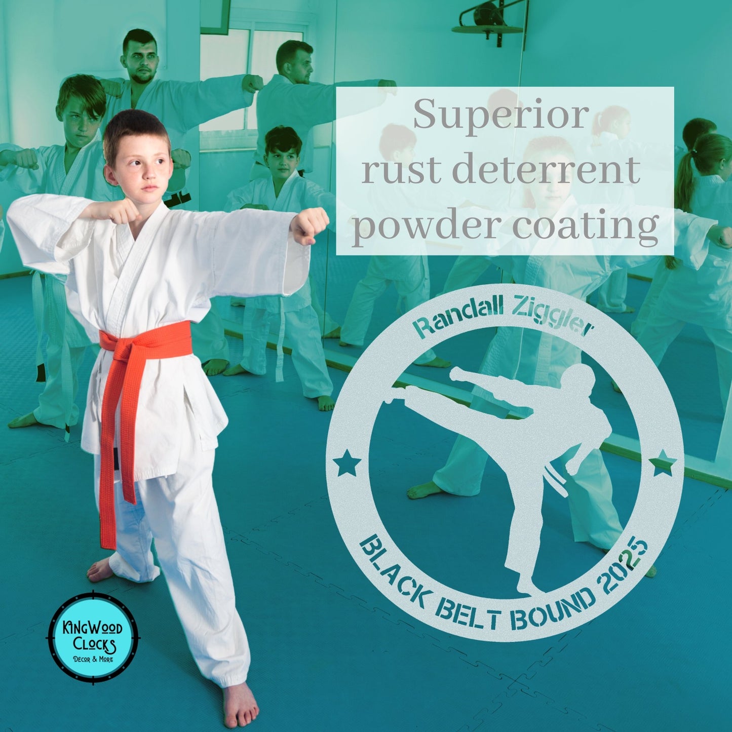 Personalized Martial Arts Boy Metal Wall Art