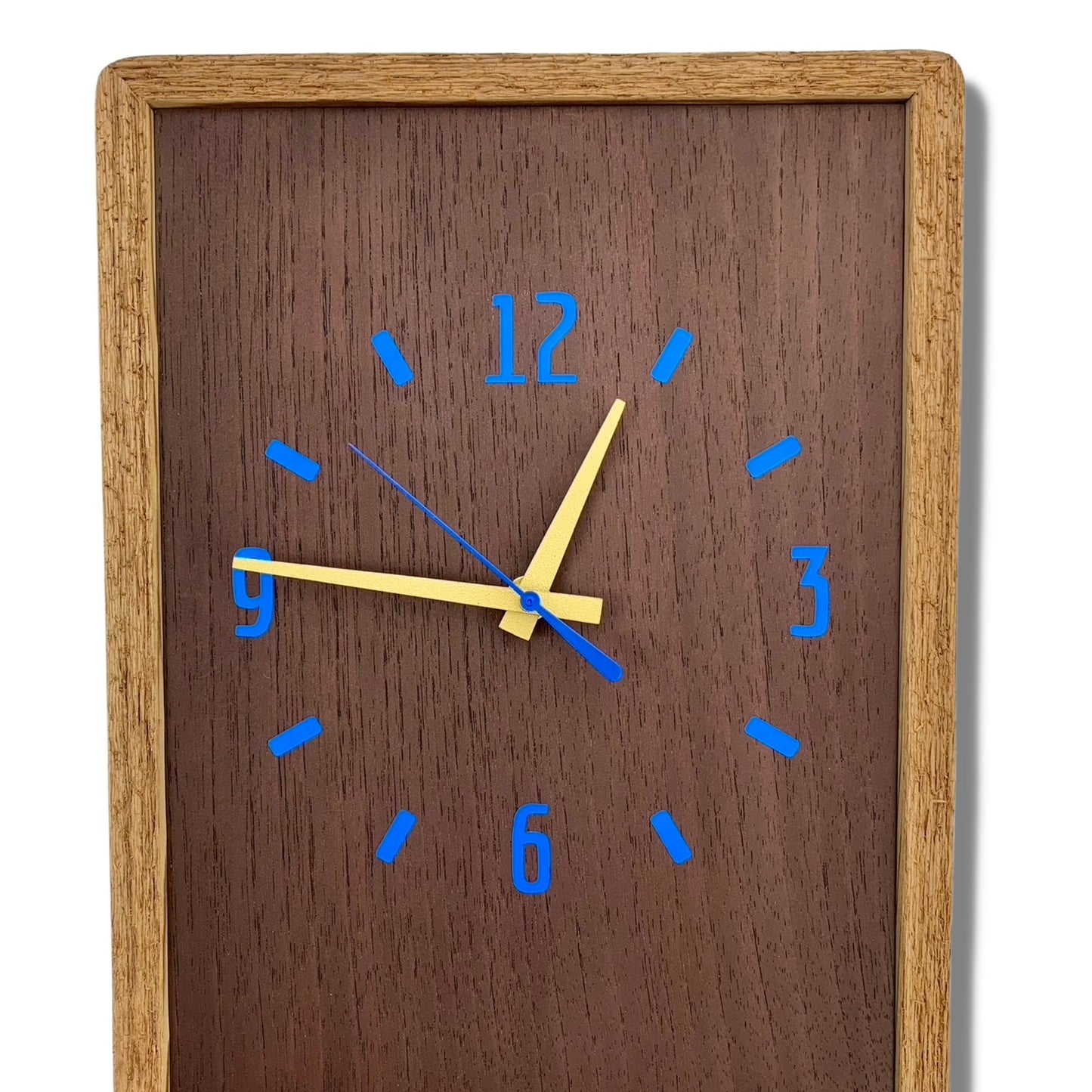 KingWood Cedar Pendulum Clock In Gold & Blue