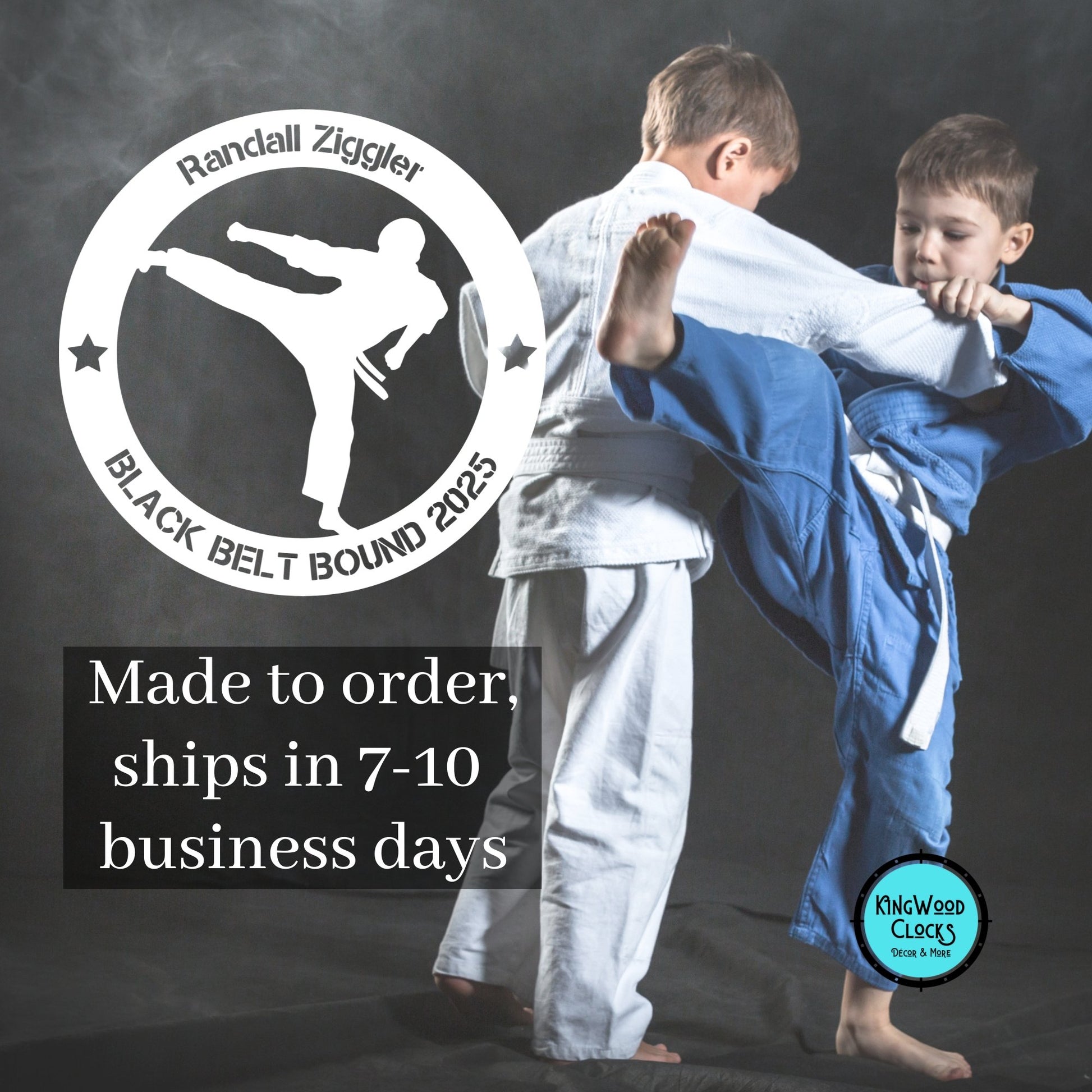 Personalized Martial Arts Boy Metal Wall Art