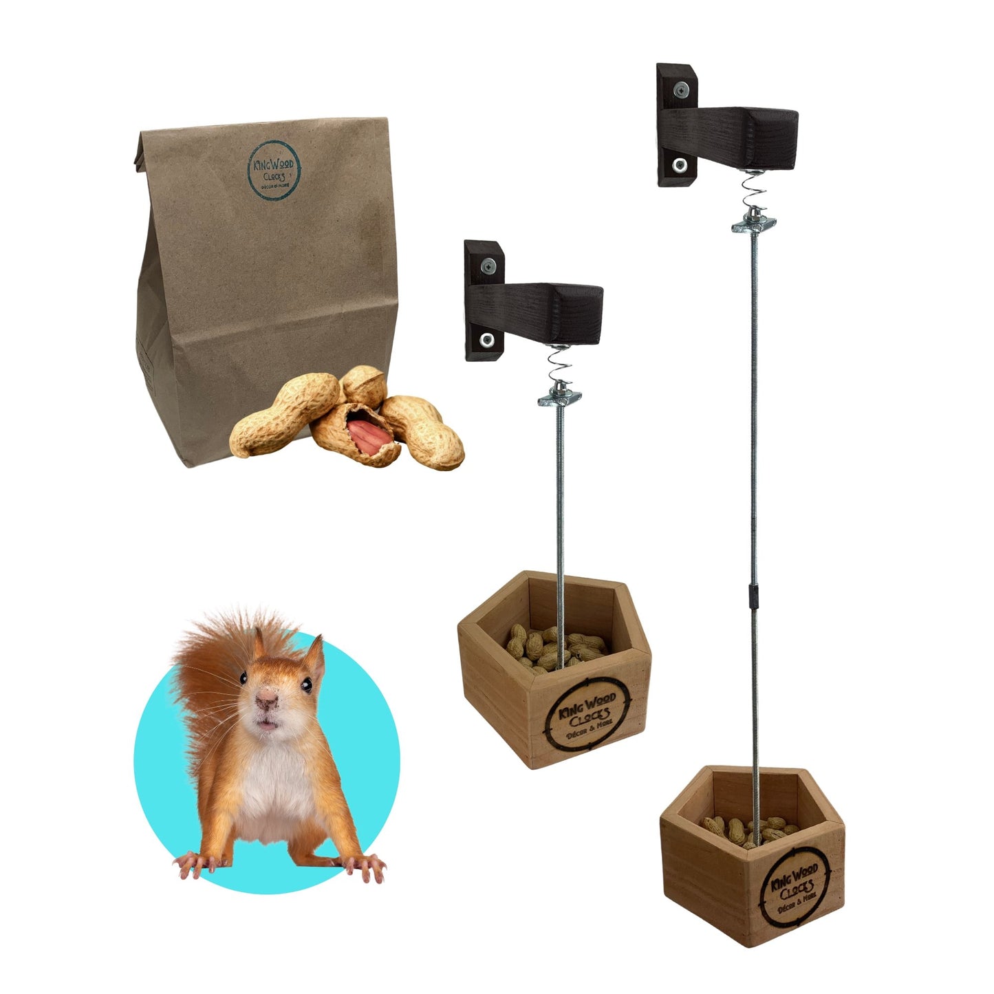 KingWood Squirrel Feeder Swing Basket - 2 Pack
