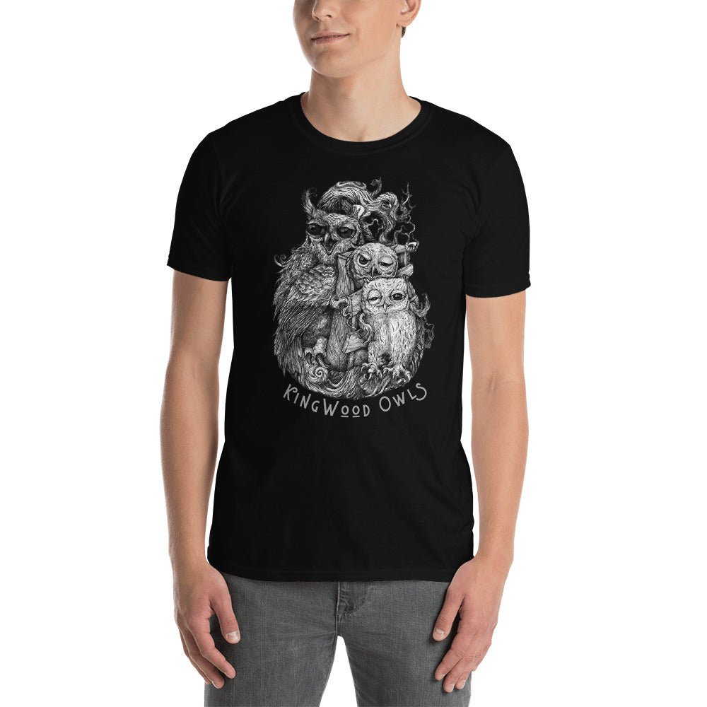 KingWood Owls Short Sleeve Tee, Unisex in black