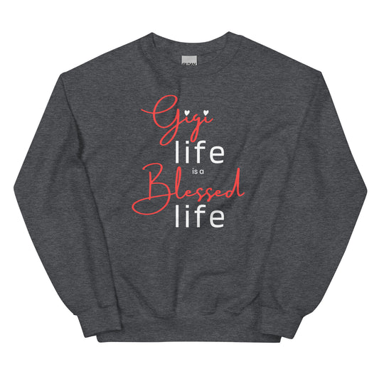 Gigi Life Is A Blessed Life Sweatshirt charcaol