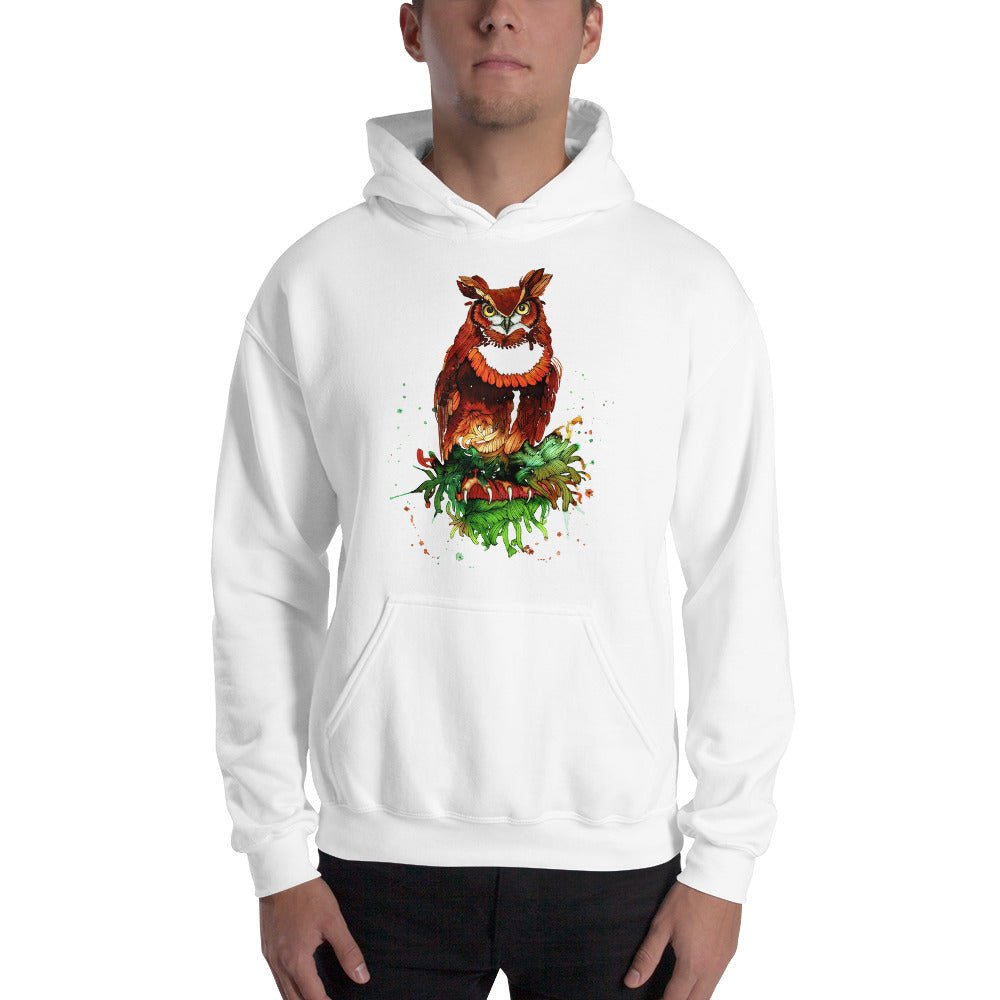 KingWood Watercolor Owl Hoodie
