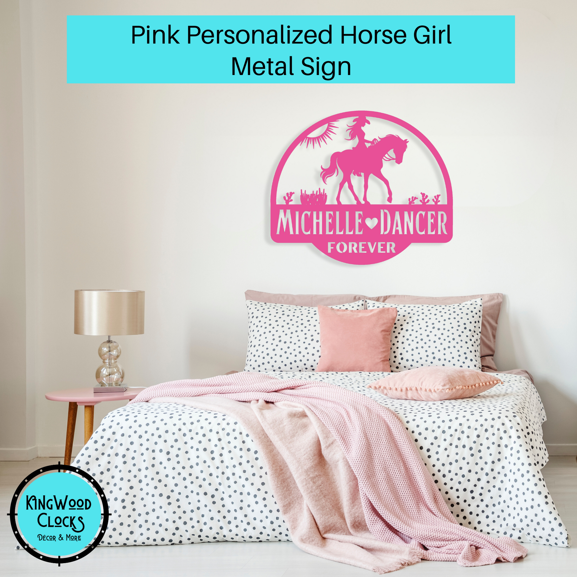 Personalized Horse Girl Metal Sign