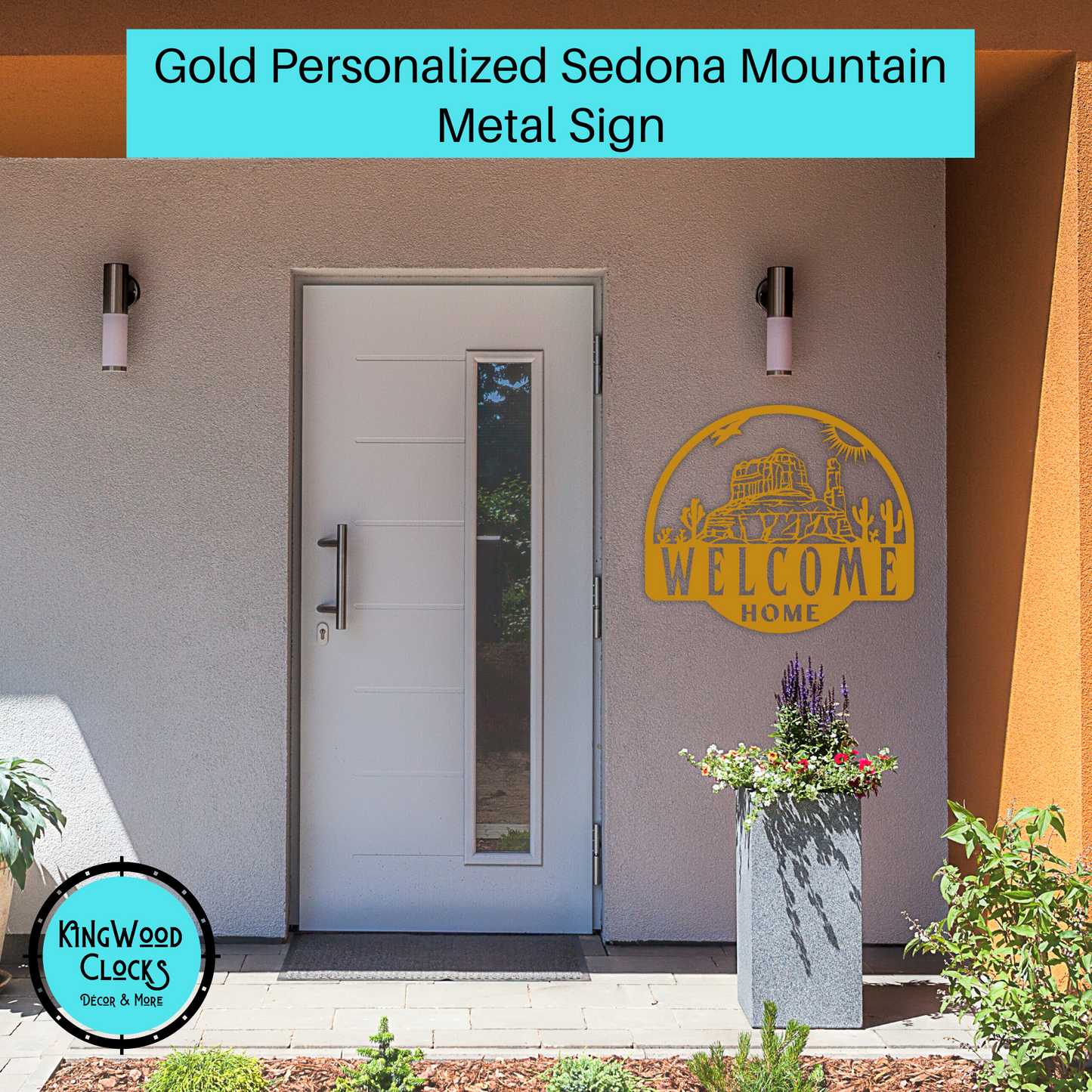 Personalized Sedona Mountain Metal Sign