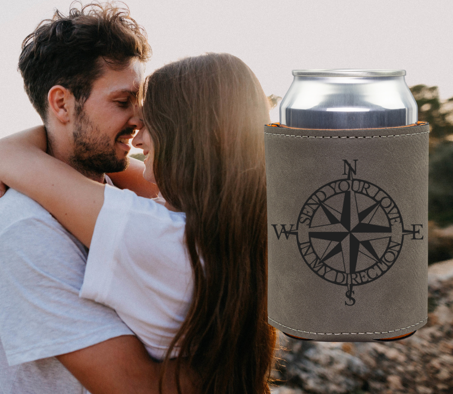 Personalized Compass Rose Can Cooler