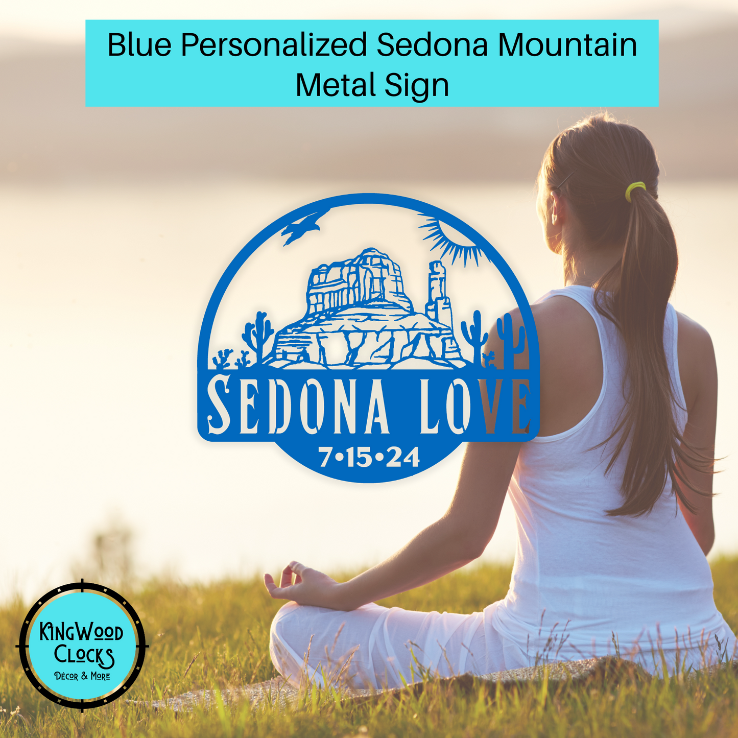 Personalized Sedona Mountain Metal Sign