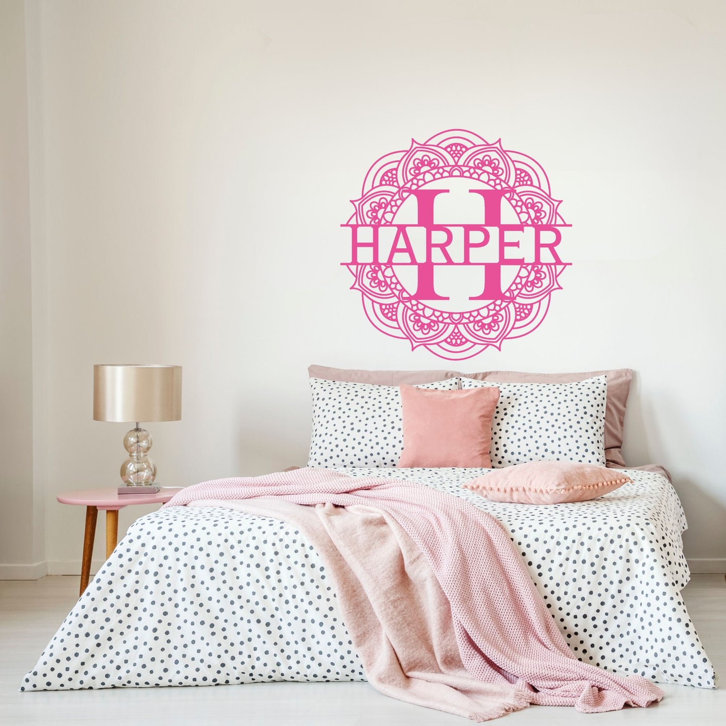 Personalized Mandala Monogram Metal Wall Art