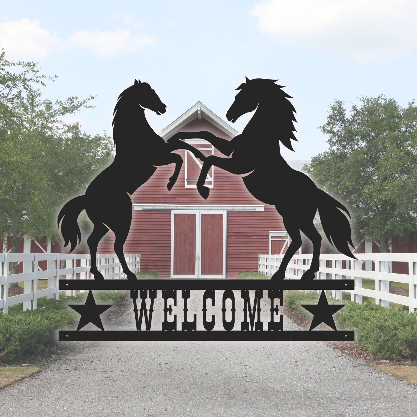 Custom Horse Ranch Metal Sign, Personalized Gate Entry Plaque, Horse Stable Name Plate, Customized Farm Front Entrance Signage, Equine Lover Gift