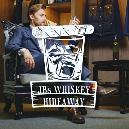 Personalized Whiskey & Cigar Metal Wall Art