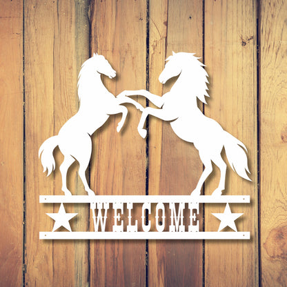 Custom Horse Ranch Metal Sign, Personalized Gate Entry Plaque, Horse Stable Name Plate, Customized Farm Front Entrance Signage, Equine Lover Gift