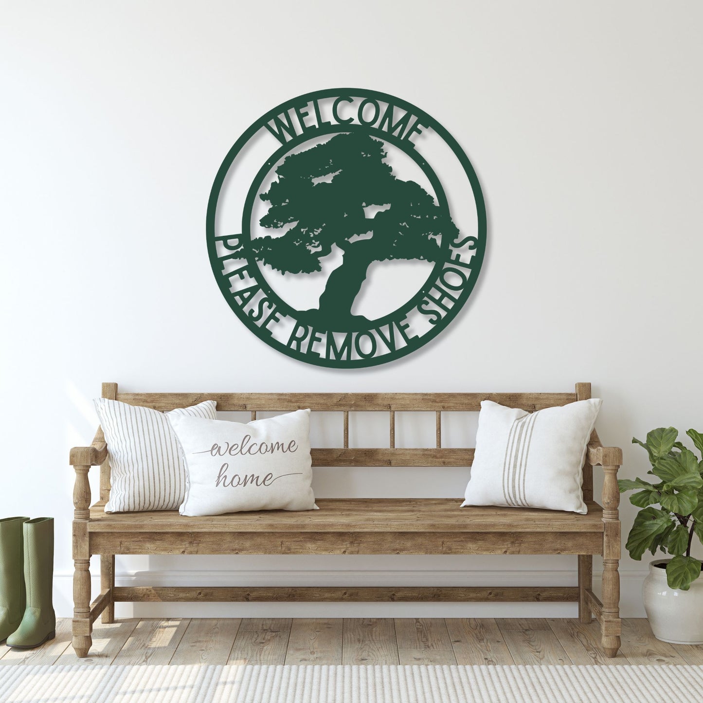 Personalized Oak Tree Of Metal Wall Sign