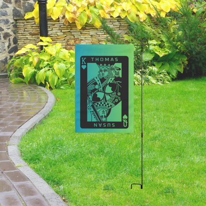 ersonalized King & Queen Garden Flag, Engagement Gift for Couples, Customized Wedding Gift, Him and Her Anniversary, Custom Outdoor Decor