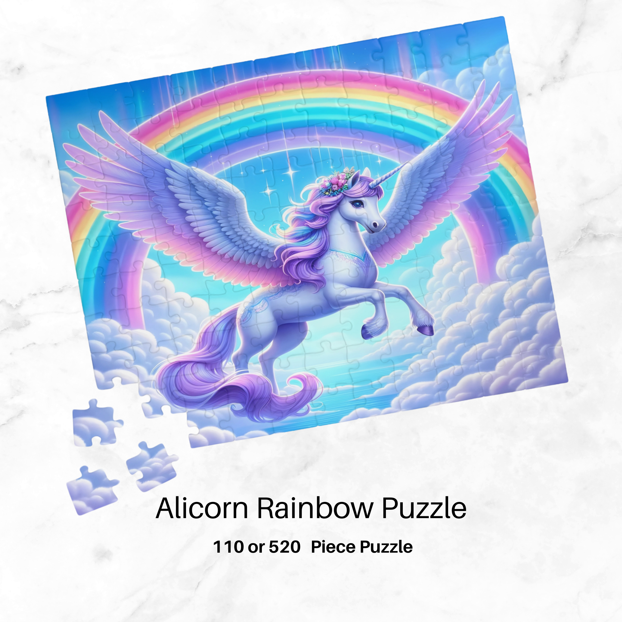 Alicorn Rainbow Puzzle | 110, 520 Piece