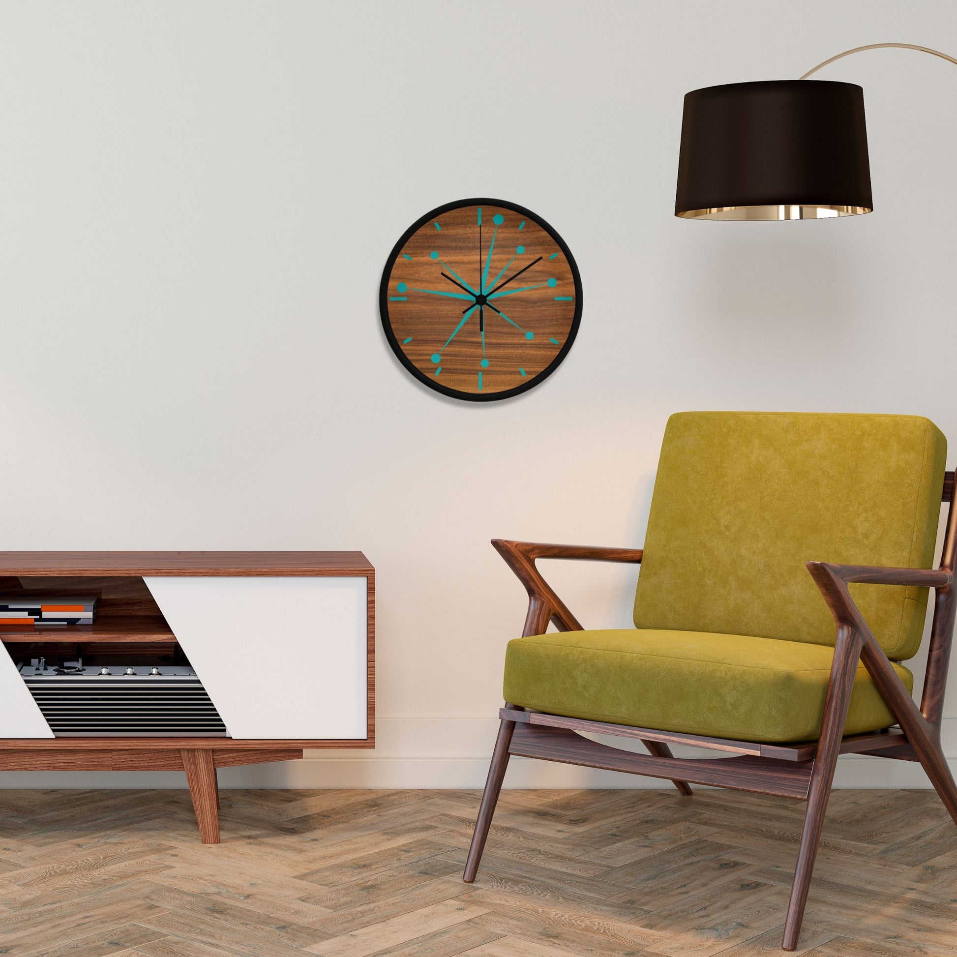 Mid Century Modern Asterisk Wall Clock