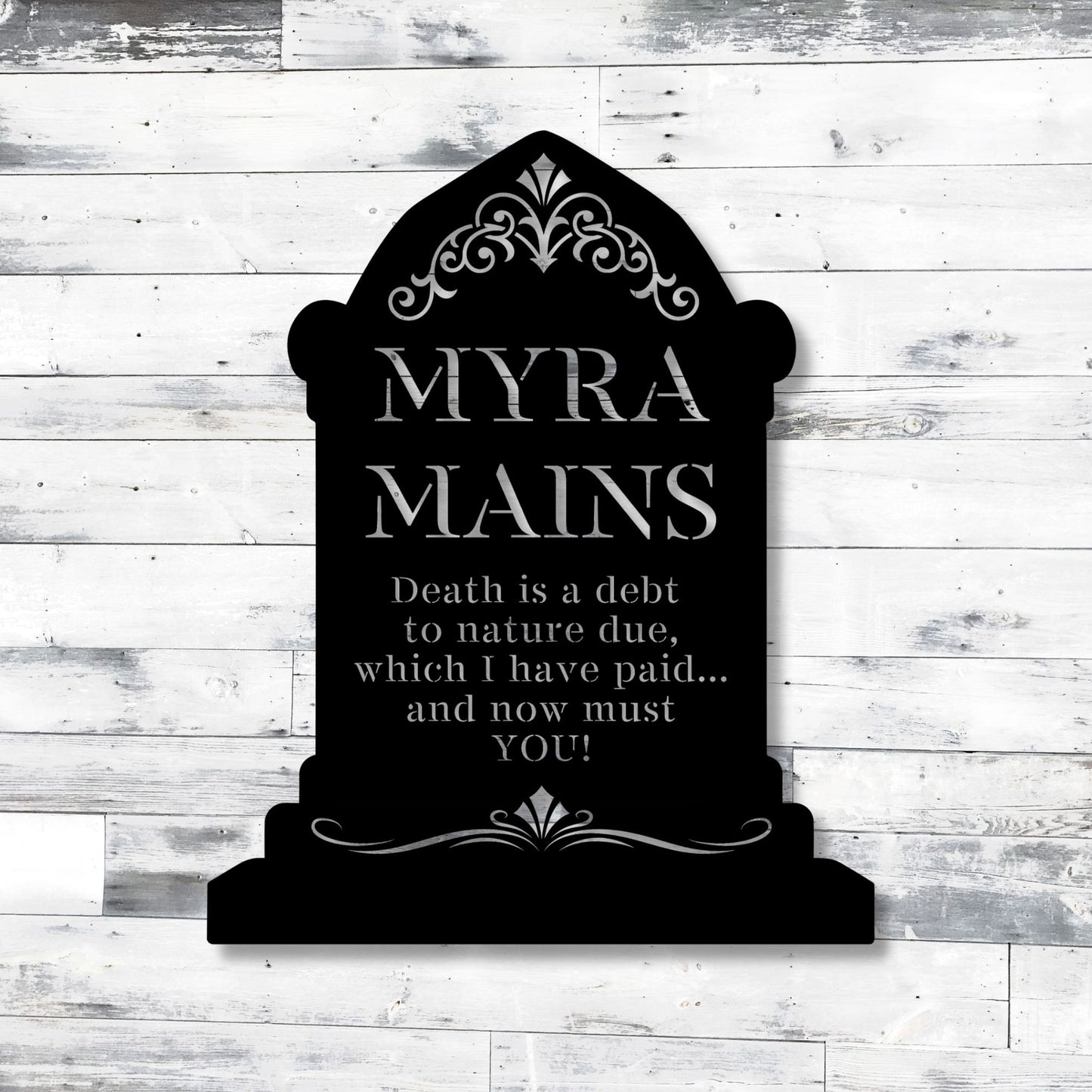 Personalized Gravestone Metal Art, Funny 40th Birthday Decorations, Custom Cemetery Graveyard Tombstone Gift for Him, Gothic Halloween Decor