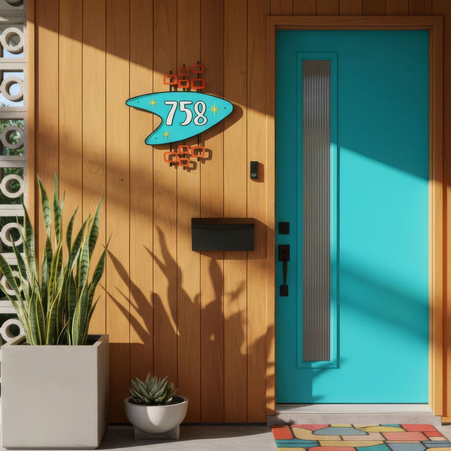 Personalized Retro Metal Sign makes a great address sign for you front doorstep curb appeal