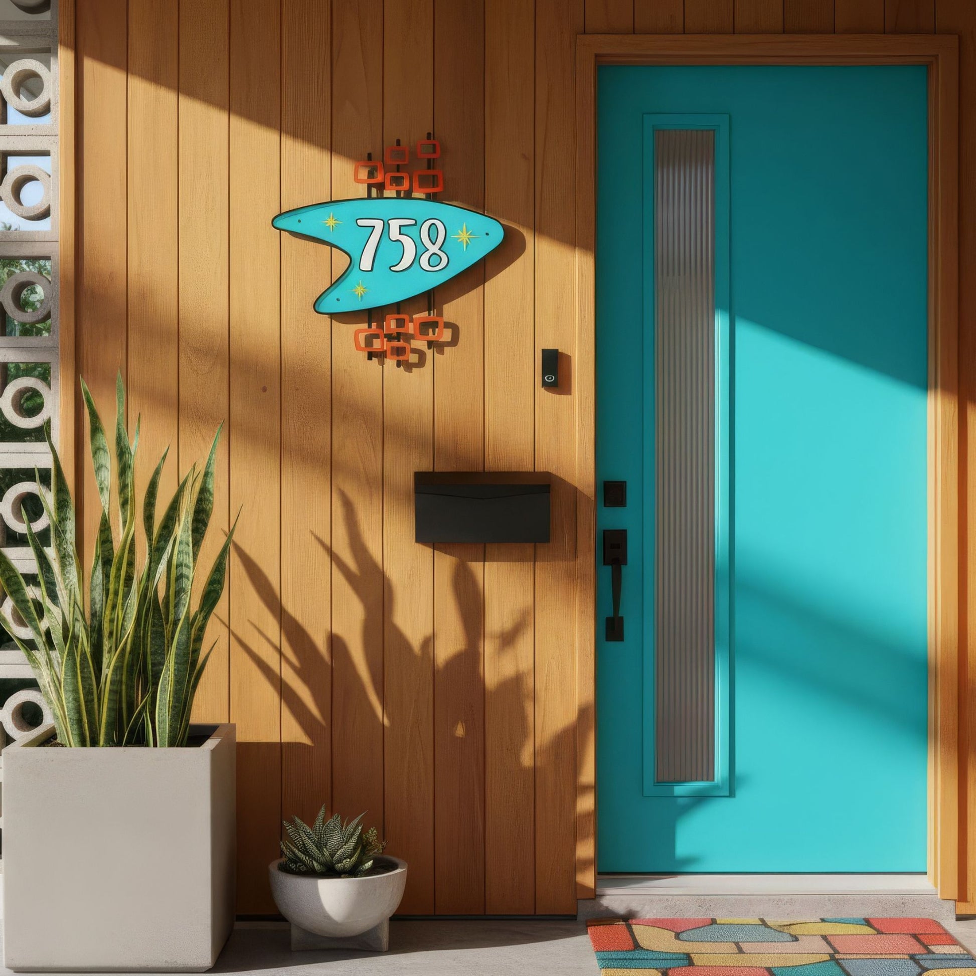 Personalized Retro Metal Sign makes a great address sign for you front doorstep curb appeal