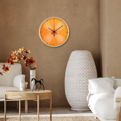 Orange Gradient Ombre Wall Clock