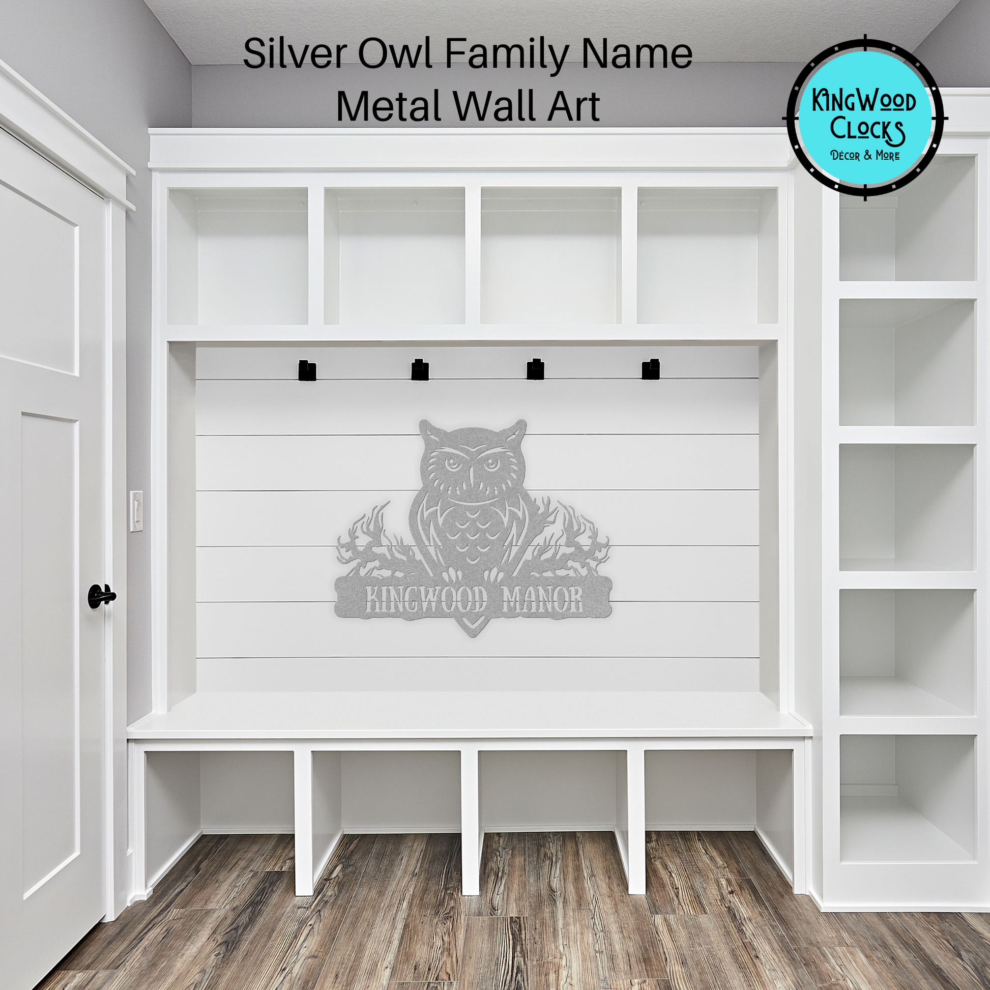 Personalized Family Name Owl Metal Wall Art, Custom Outdoor Welcome Porch Sign, Customizable Owl Lover Housewarming Gift for New Homeowner