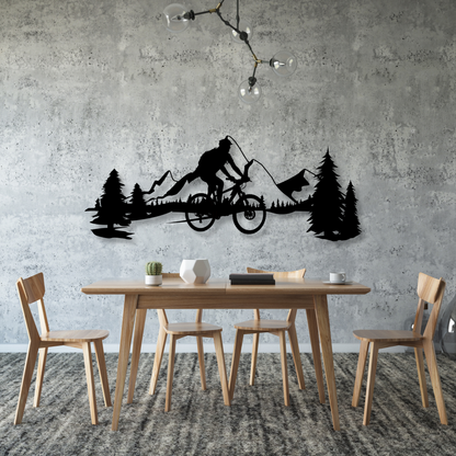 Mountain Bike Adventure Metal Wall Art