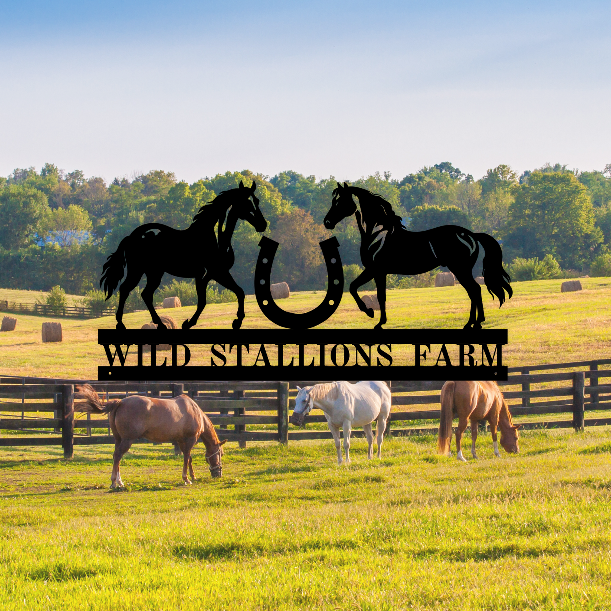 Personalized Horse Ranch Metal Sign