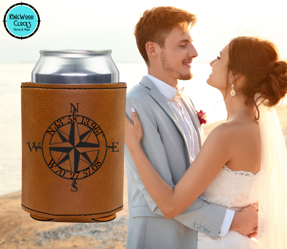 Personalized Compass Rose Can Cooler