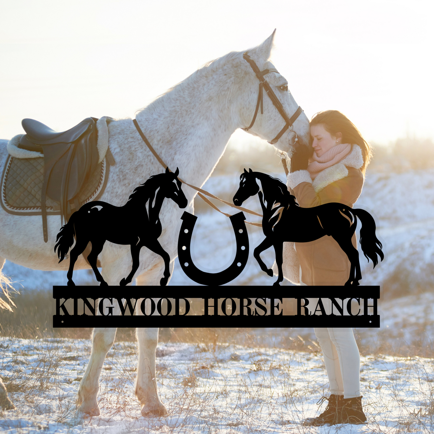 Personalized Horse Ranch Metal Sign