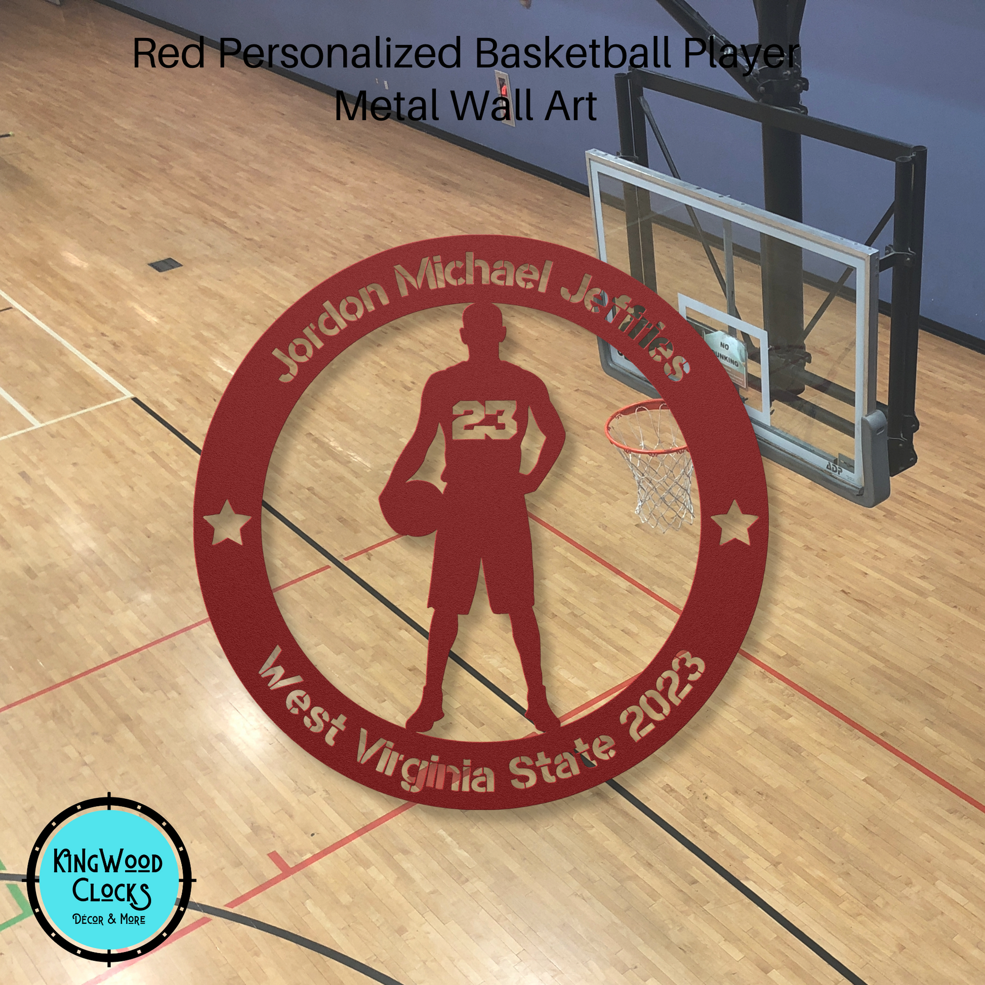 Personalized Basketball Player Metal Wall Art, Boys Bedroom Decor, Mens Sports Award, School  Sports Athlete Trophy, Round All Star Plaque