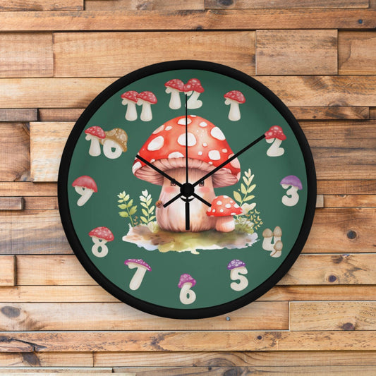 Happy Mushroom Wall Clock