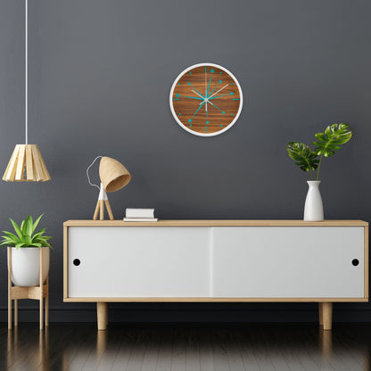 Mid Century Modern Asterisk Wall Clock