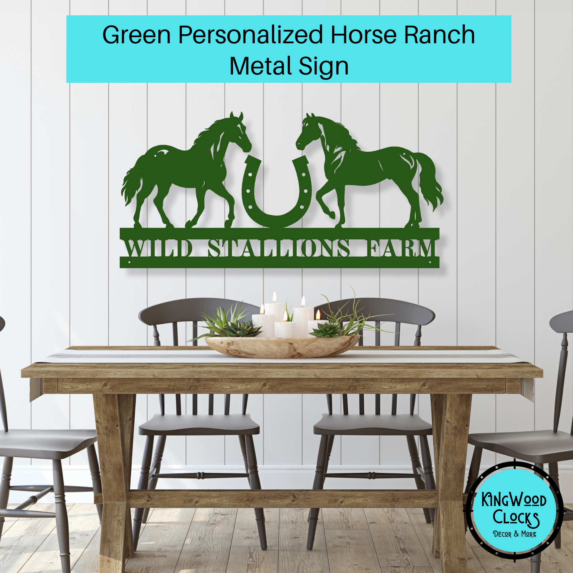 Personalized Horse Ranch Metal Sign