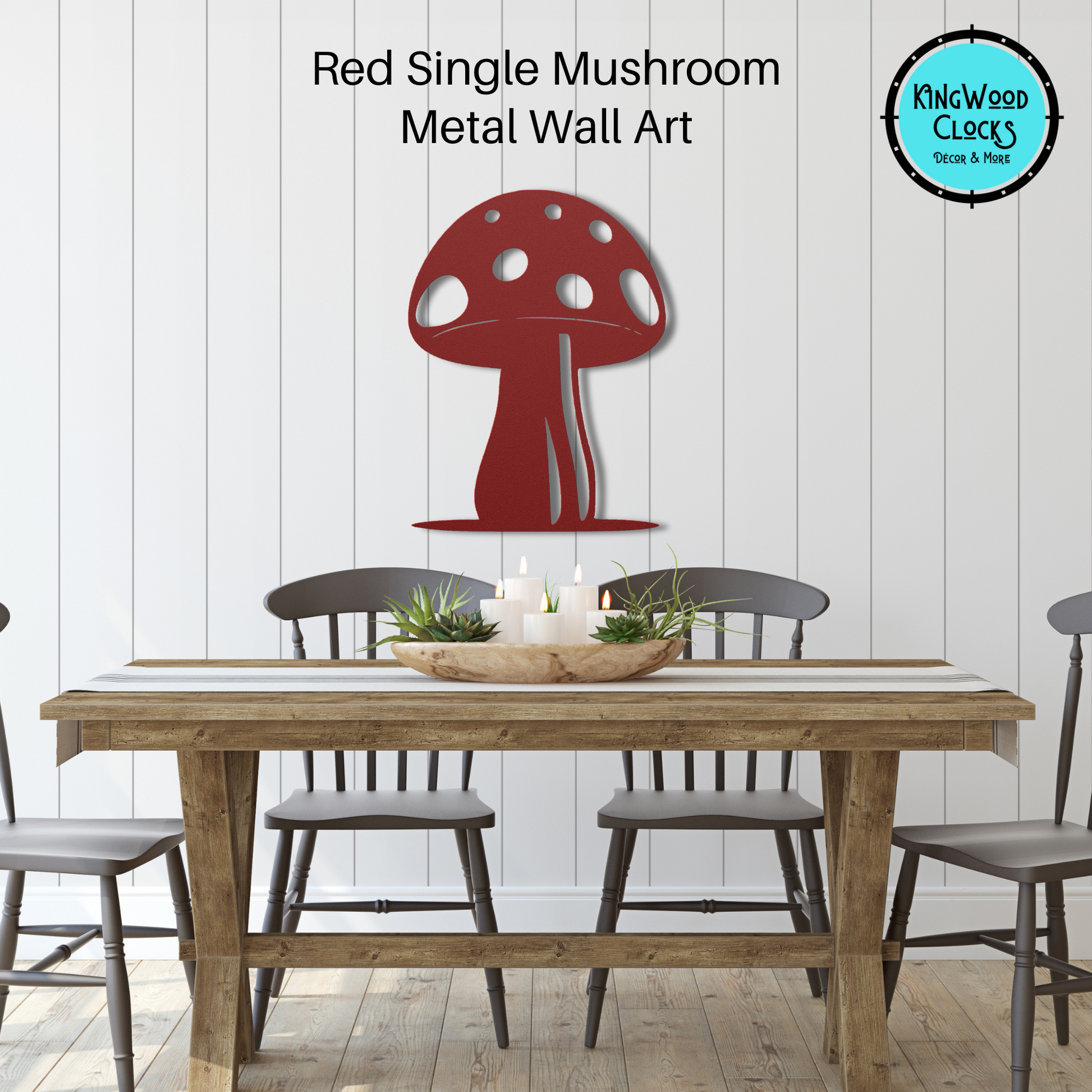 Single Mushroom Metal Wall Art, Toadstool Boho Wall Hanging, Earthy Living, Fungus Room Decor, Psychedelic Mushroom Garden, Mycelium Nerd