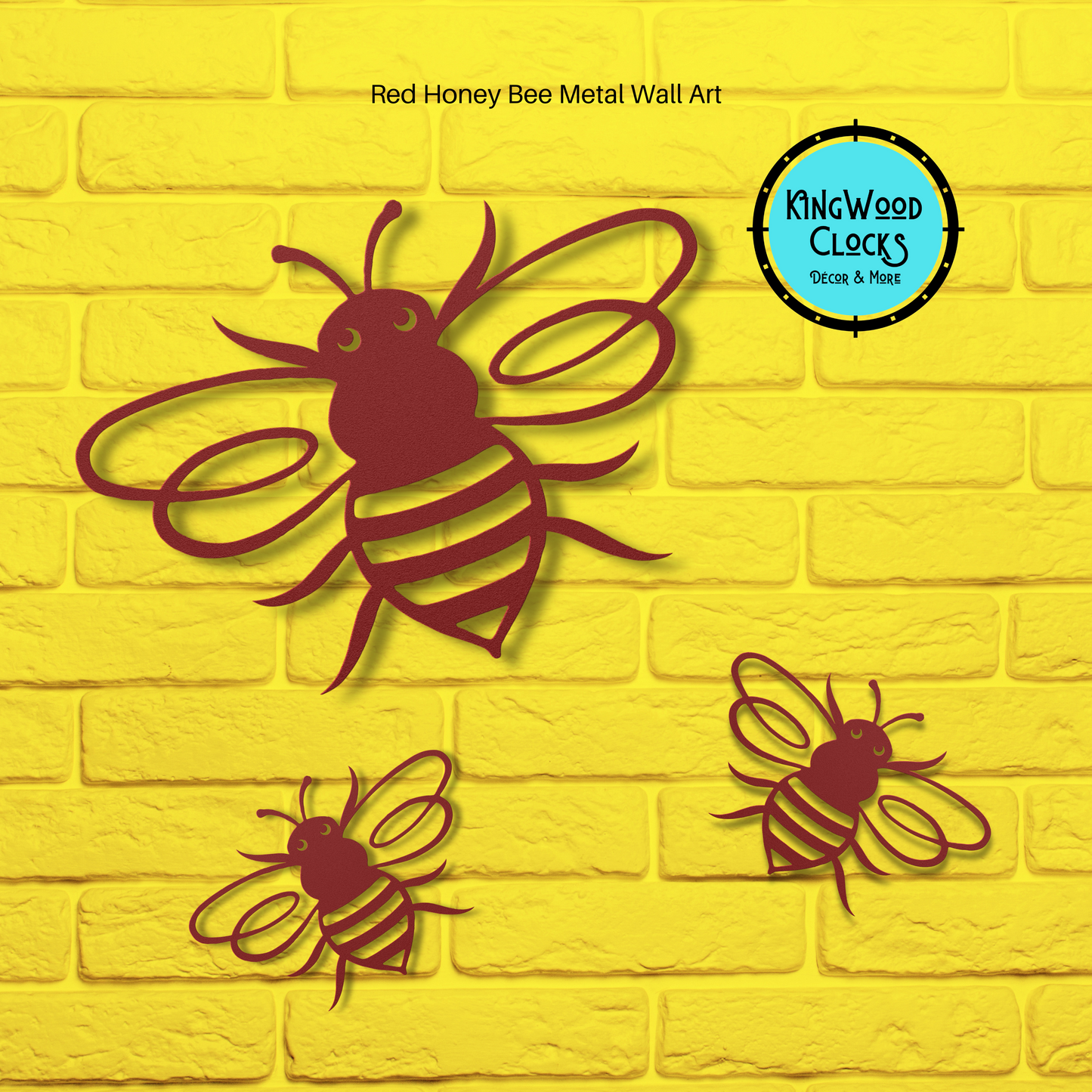 Happy Honey Bee Metal Wall Art, Outdoor Garden, Beehive Decor, Gifts For Her, Kids Nursery Decor, Wall Hanging Kitchen Art, Bee Love Gift