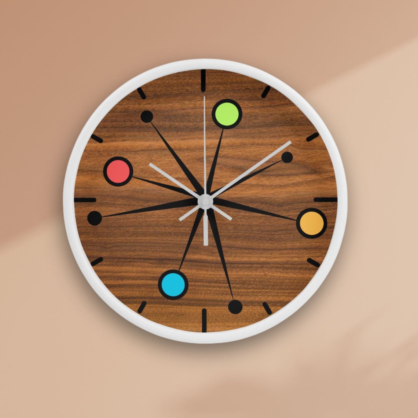 Mid Century Modern Colorful Ball Clock