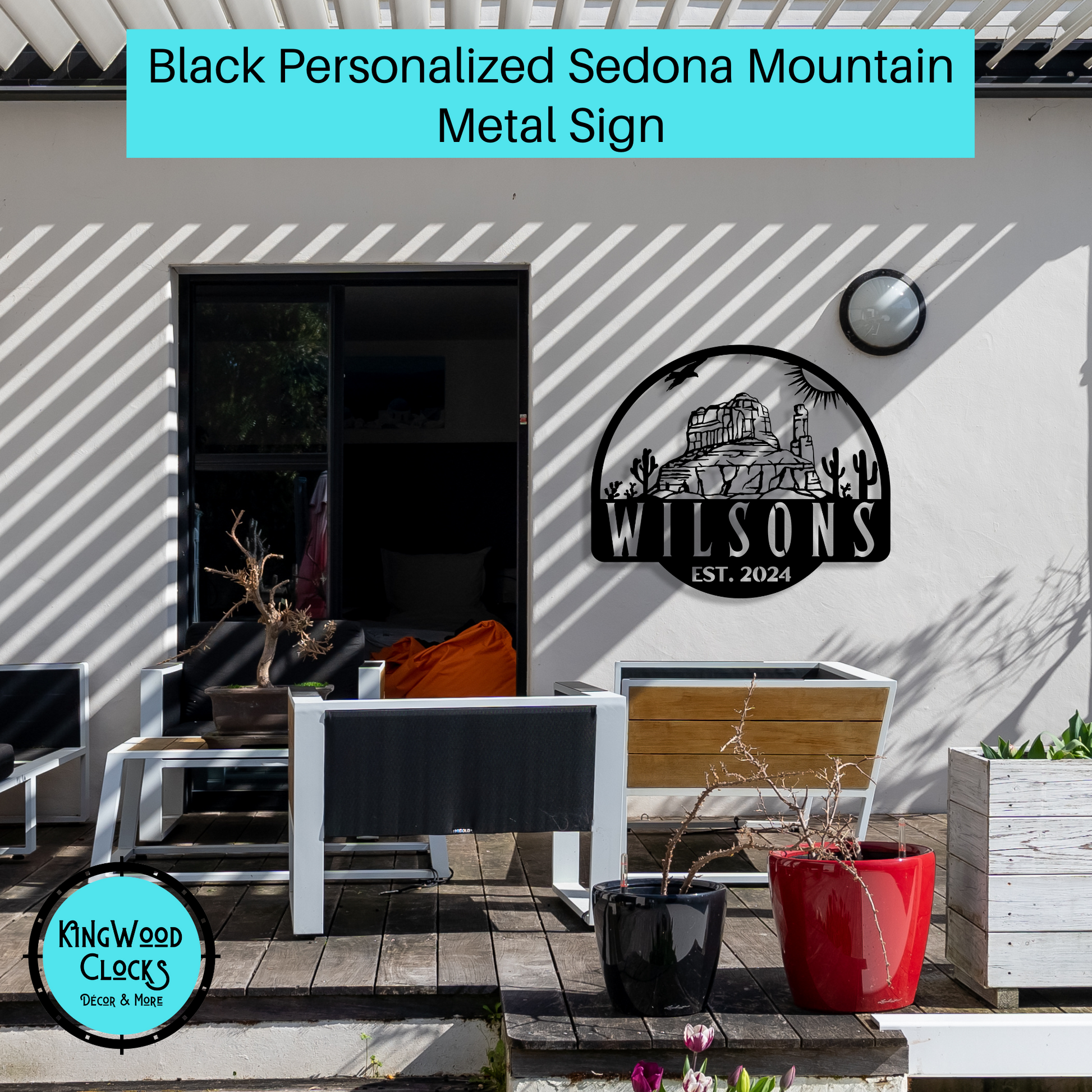 Personalized Sedona Mountain Metal Sign