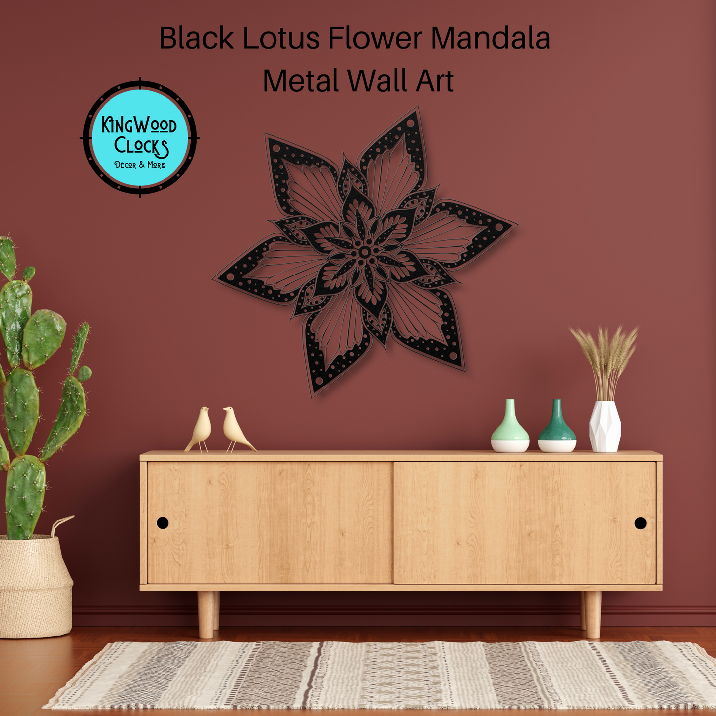 Starburst Flower Mandala Metal Wall Art