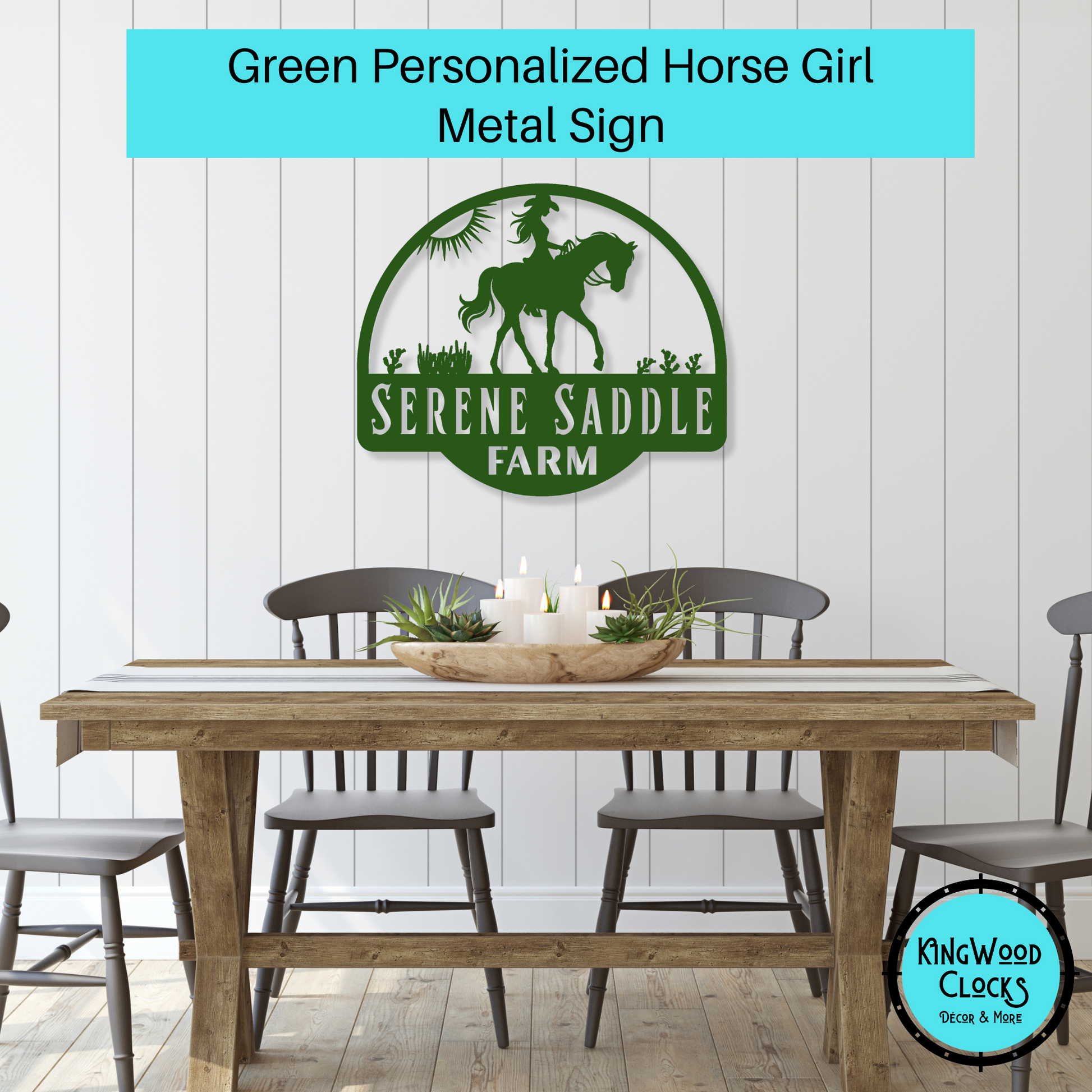 Personalized Horse Girl Metal Sign