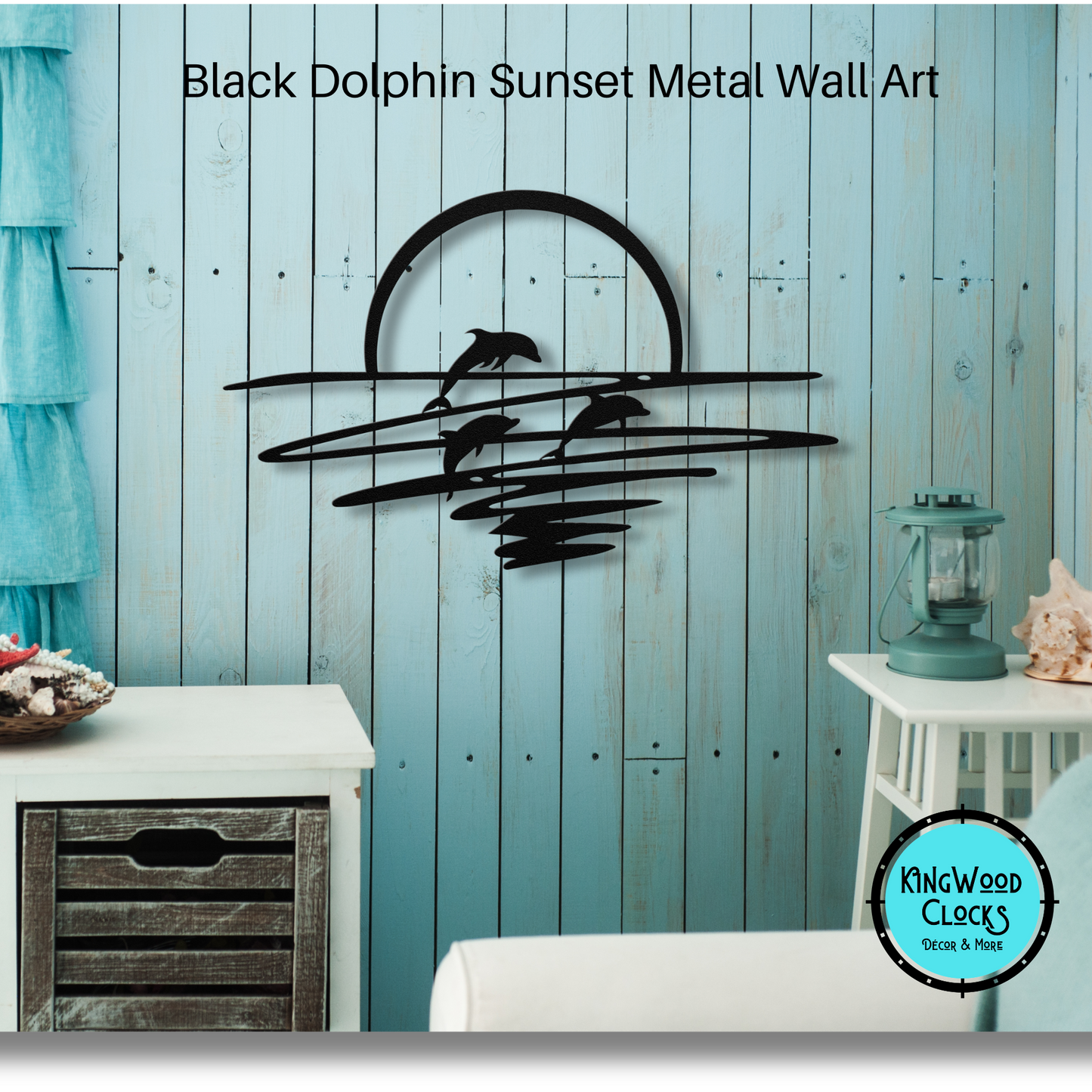 Dolphin Sunset Metal Wall Art, Ocean Decor, Destination Wedding Gift, Anniversary Gift For Couples, Coastal Beach House Wall Hanging Artwork