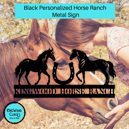 Personalized Horse Ranch Metal Sign